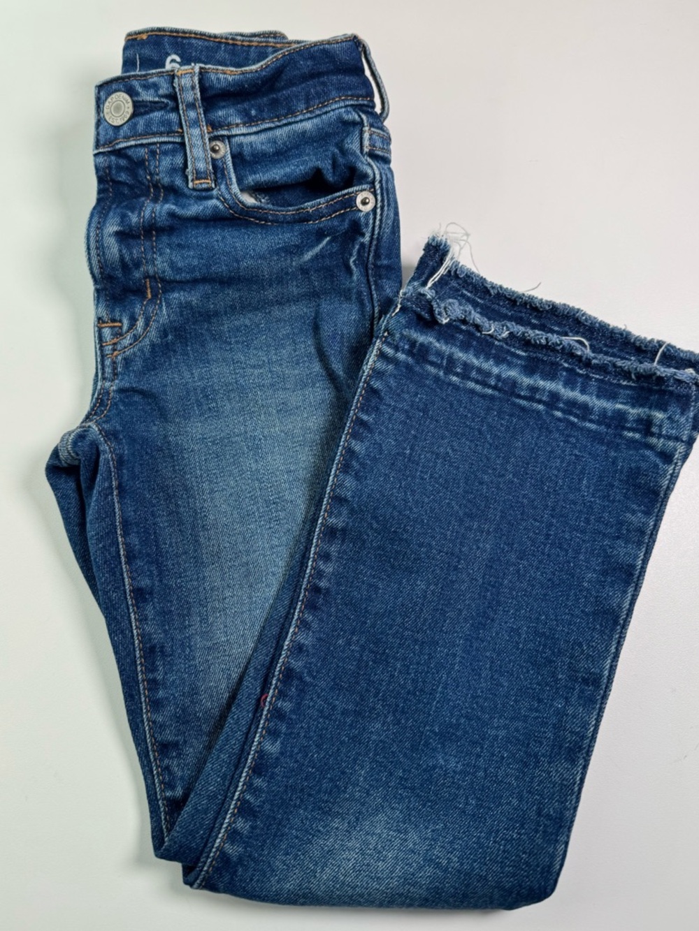 GAP Kids Girls Flare Jeans Size 6 Slim High Rise Flare Medium Wash Denim